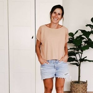 Two Fold Raw Silk Krissy Tee